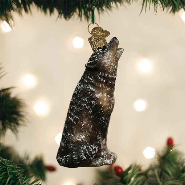 Old World Christmas Vintage Howling Wolf Ornament