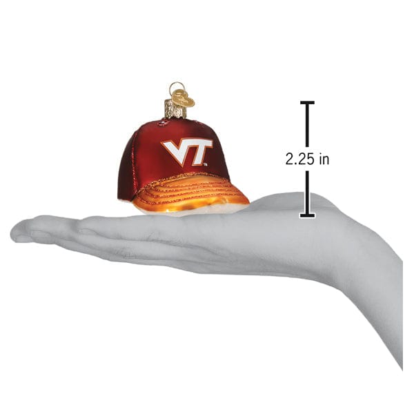 Old World Christmas Virginia Tech Baseball Cap Ornament
