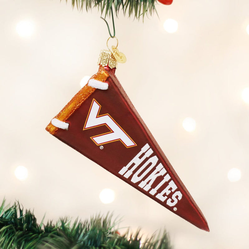 Old World Christmas Virginia Tech Pennant Ornament
