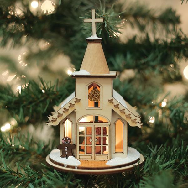 Old World Christmas Wedding Chapel Ornament
