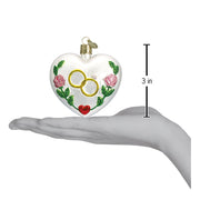 Old World Christmas Wedding Heart Ornament