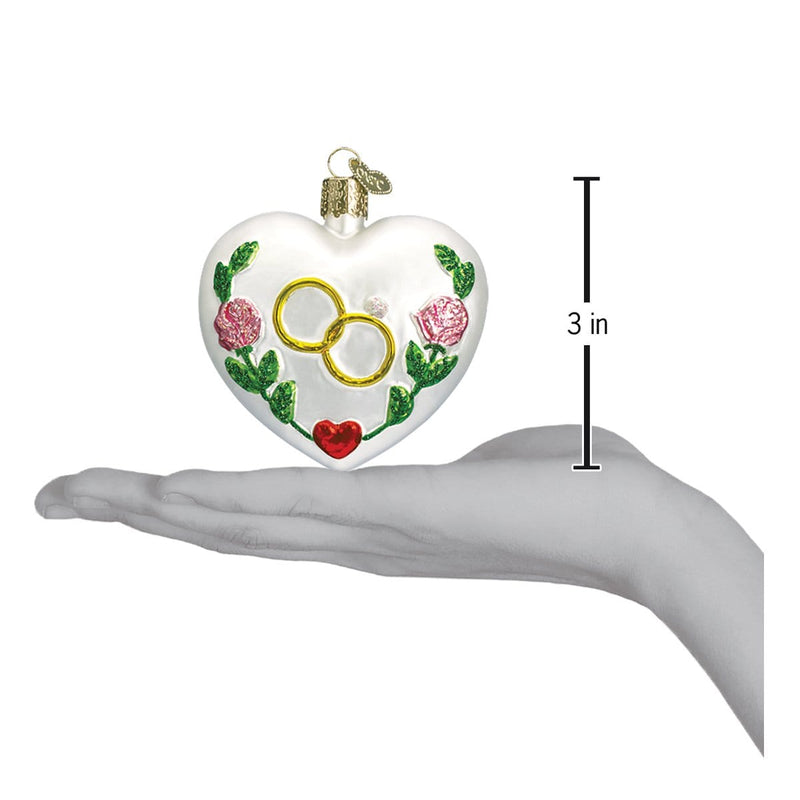 Old World Christmas Wedding Heart Ornament