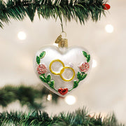 Old World Christmas Wedding Heart Ornament