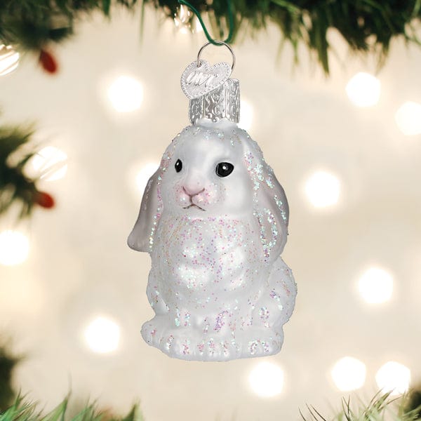 Old World Christmas White Baby Bunny Ornament