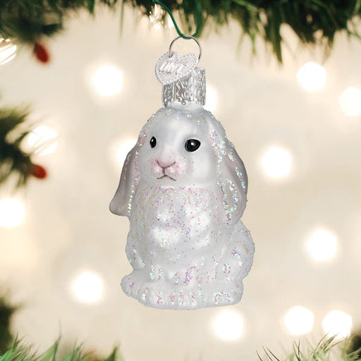 Old World Christmas White Baby Bunny Ornament