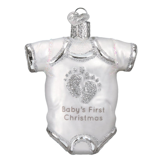 Old World Christmas White Baby Onesie Ornament