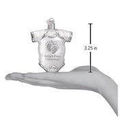 Old World Christmas White Baby Onesie Ornament