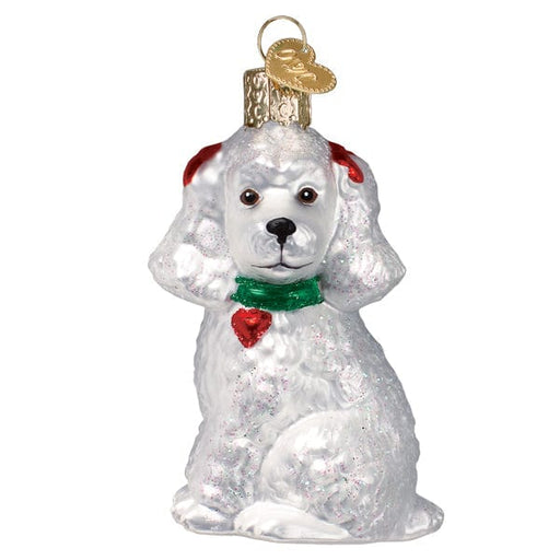 Old World Christmas White Poodle Ornament