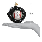 Old World Christmas White Sox Baseball Mitt Ornament