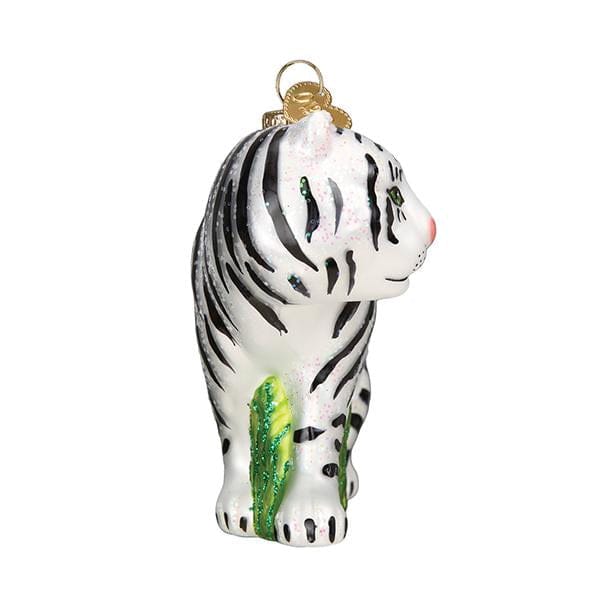 Old World Christmas White Tiger Ornament