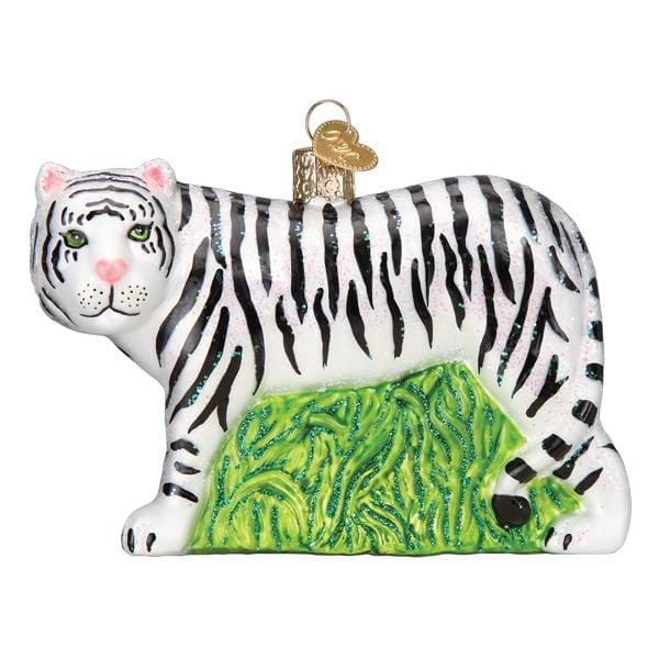 Old World Christmas White Tiger Ornament