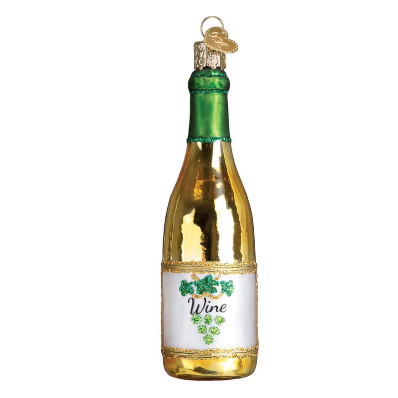 Old World Christmas White Wine Bottle Ornament