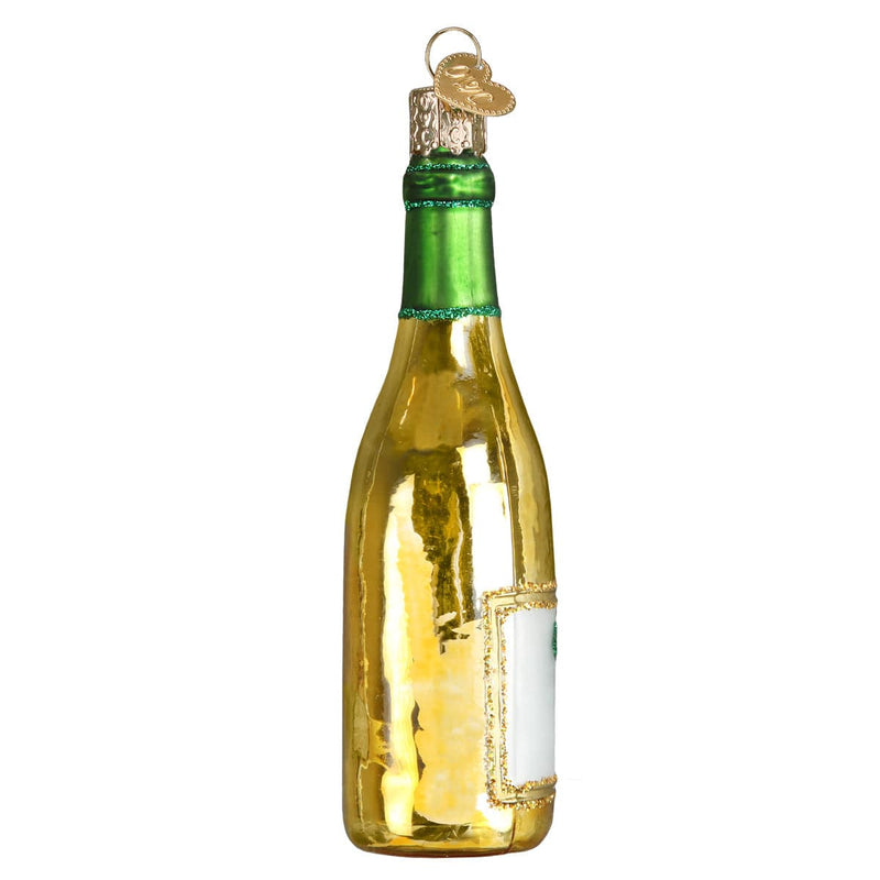 Old World Christmas White Wine Bottle Ornament