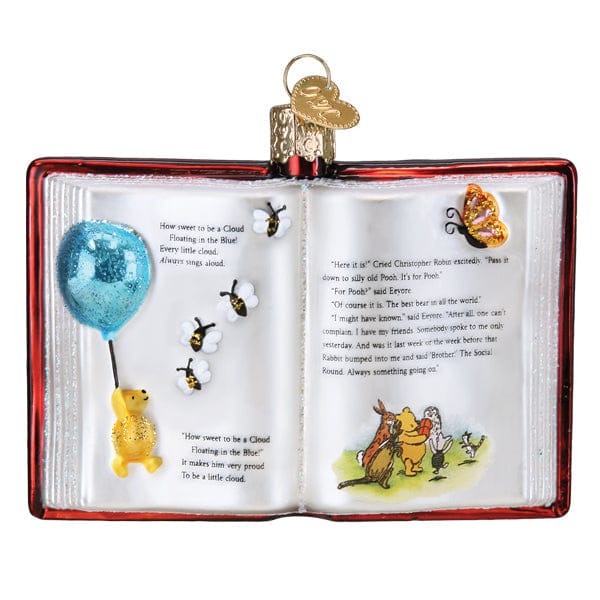 Old World Christmas Winnie-the-Pooh Book Ornament
