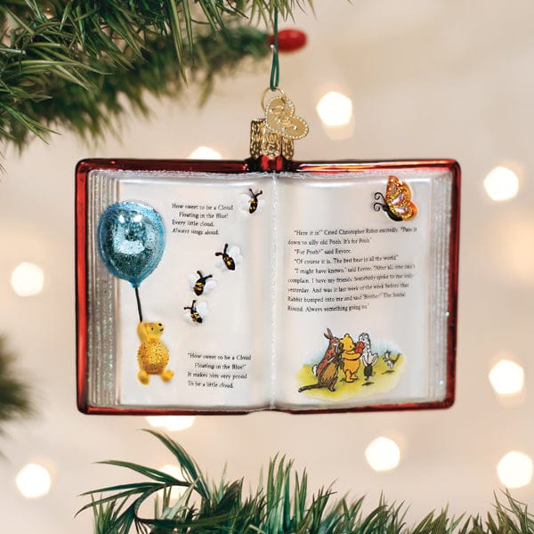 Old World Christmas Winnie-the-Pooh Book Ornament