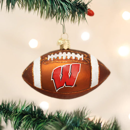 Old World Christmas Wisconsin Football Ornament