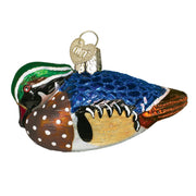 Old World Christmas Wood Duck Christmas Ornament