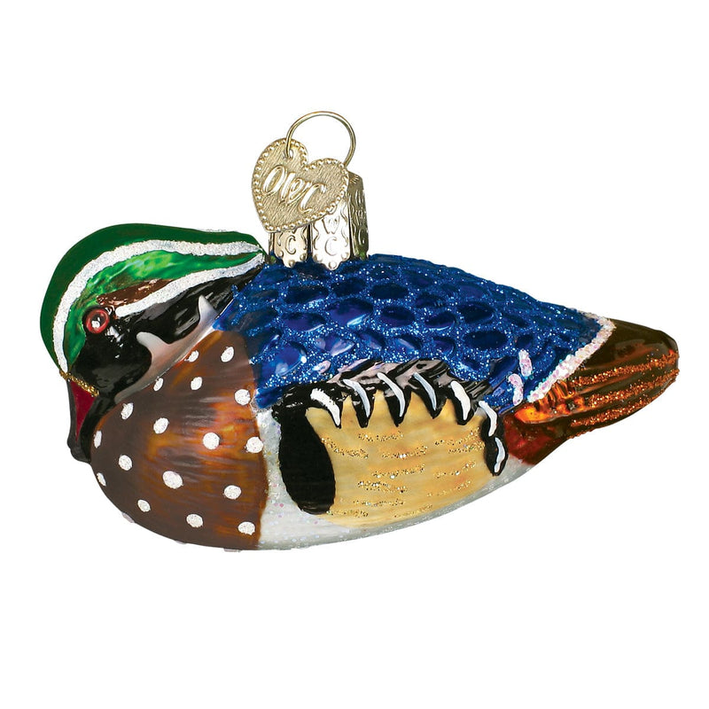 Old World Christmas Wood Duck Christmas Ornament
