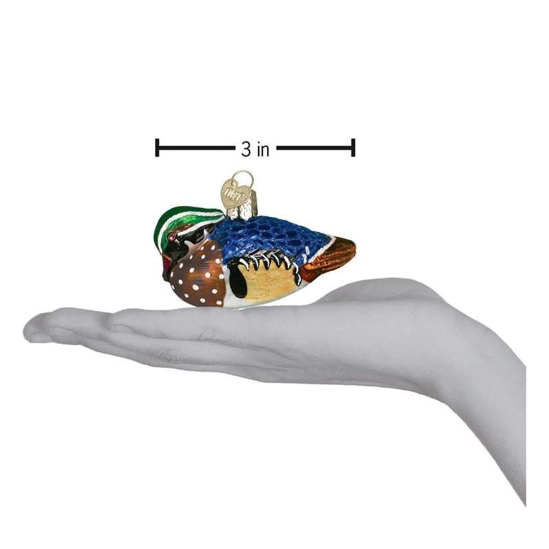 Old World Christmas Wood Duck Christmas Ornament