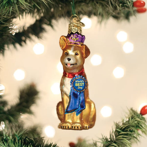 Old World Christmas World's Best Dog Ornament