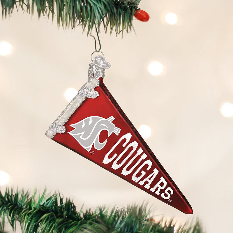 Old World Christmas WSU Pennant Ornament