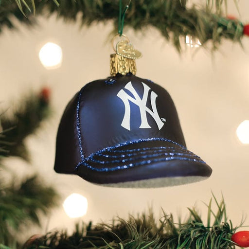 Old World Christmas Yankees Baseball Cap Ornament