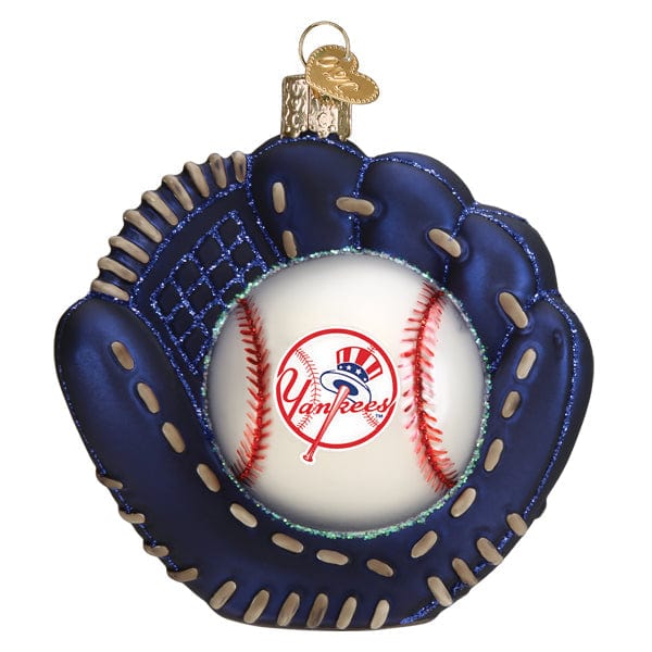 Old World Christmas Yankees Baseball Mitt Ornament