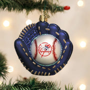 Old World Christmas Yankees Baseball Mitt Ornament