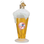 Old World Christmas Yankees Glass Of Beer Ornament