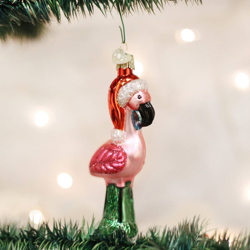 Old World Christmas Yard Flamingo Ornament