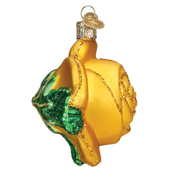 Old World Christmas Yellow Rose Ornament