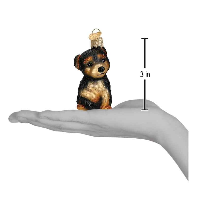 Old World Christmas Yorkie Puppy Ornament