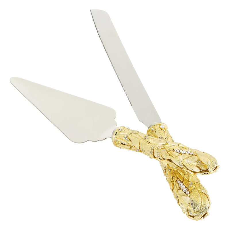 OLIVIA RIEGEL® Cake Server Preen Dessert Serving Set - Gold