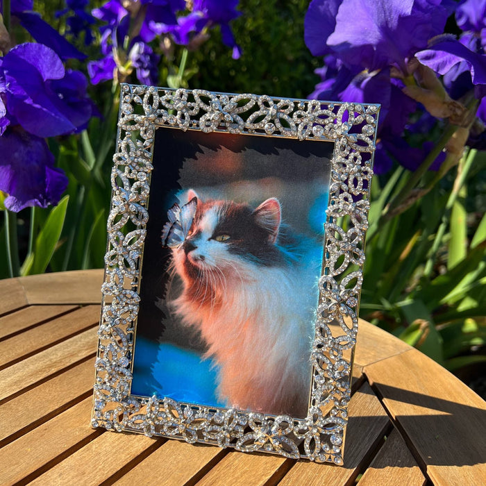 Papillon with Crystals 4" x 6" Frame