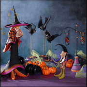 Patience Brewster Figurines Crystal Ball Witch Display by Patience Brewster