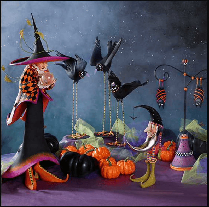 Patience Brewster Figurines Crystal Ball Witch Display by Patience Brewster