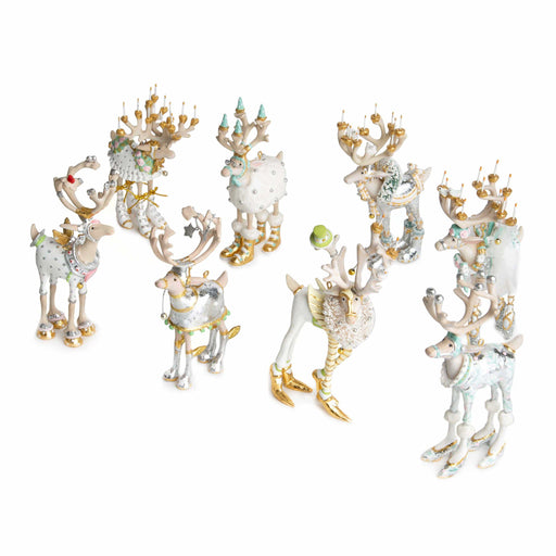 Patience Brewster Figurines Moonbeam Reindeer Mini Ornaments Set/8 by Patience Brewster