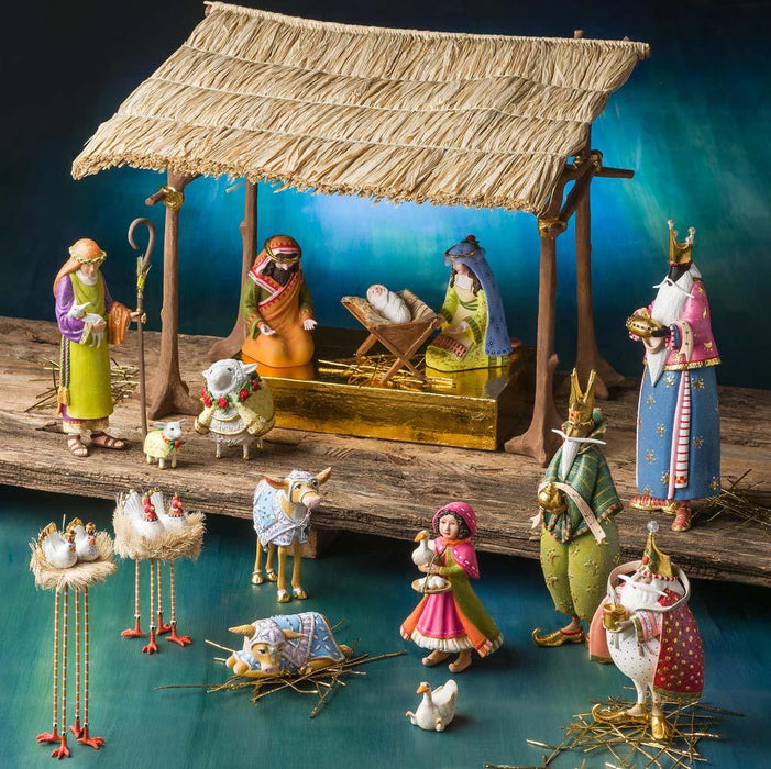 Patience Brewster Figurines Nativity Chicken & Dove Figures by Patience Brewster