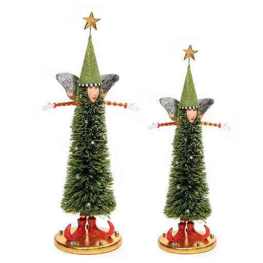 Patience Brewster Figurines Sisal Angel Tree Figures - Set of 2 by Patience Brewster