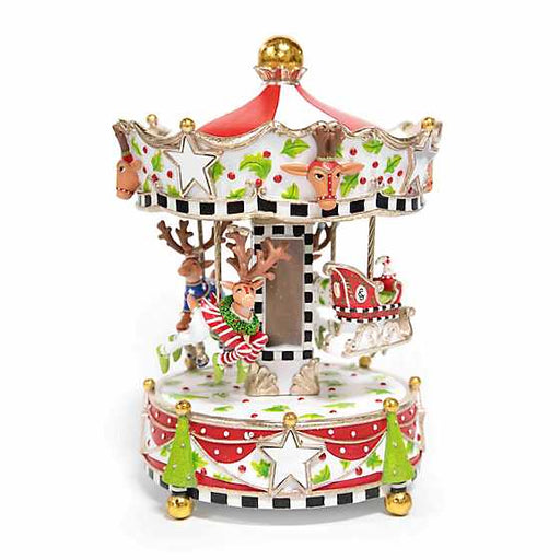 Patience Brewster music box Dash Away Musical Christmas Carousel by Patience Brewster