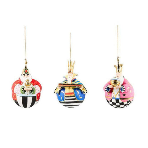 Quirks! Holiday Ornaments Patience Brewster Nativity Jolly Wisemen Ball Ornaments, Set of 3 *NEW*