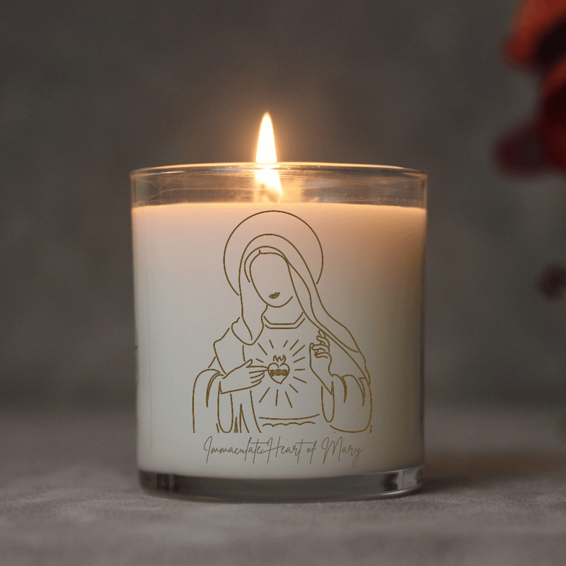 Pax Rosa Immaculate Heart of Mary Candle