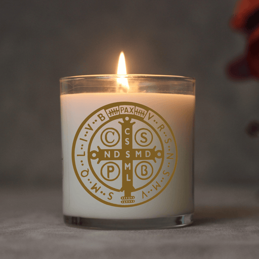 Pax Rosa Saint Benedict Medal Candle
