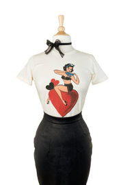 Quirks! All My Love Fitted Tee in Ivory