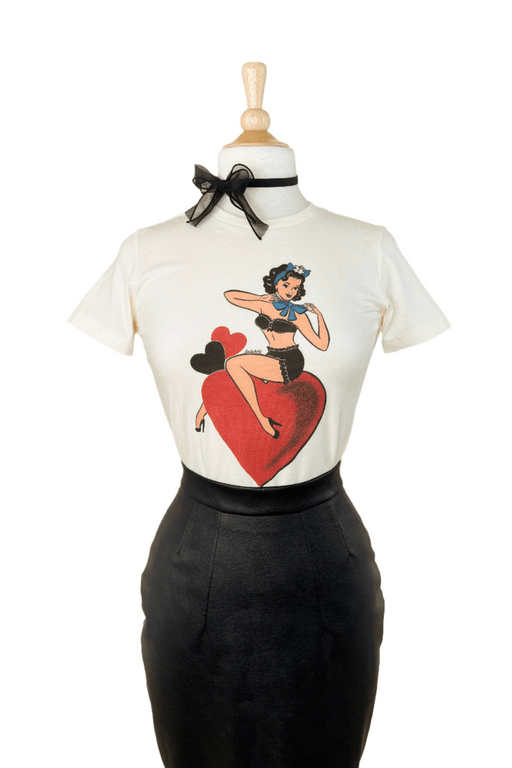 Quirks! All My Love Fitted Tee in Ivory