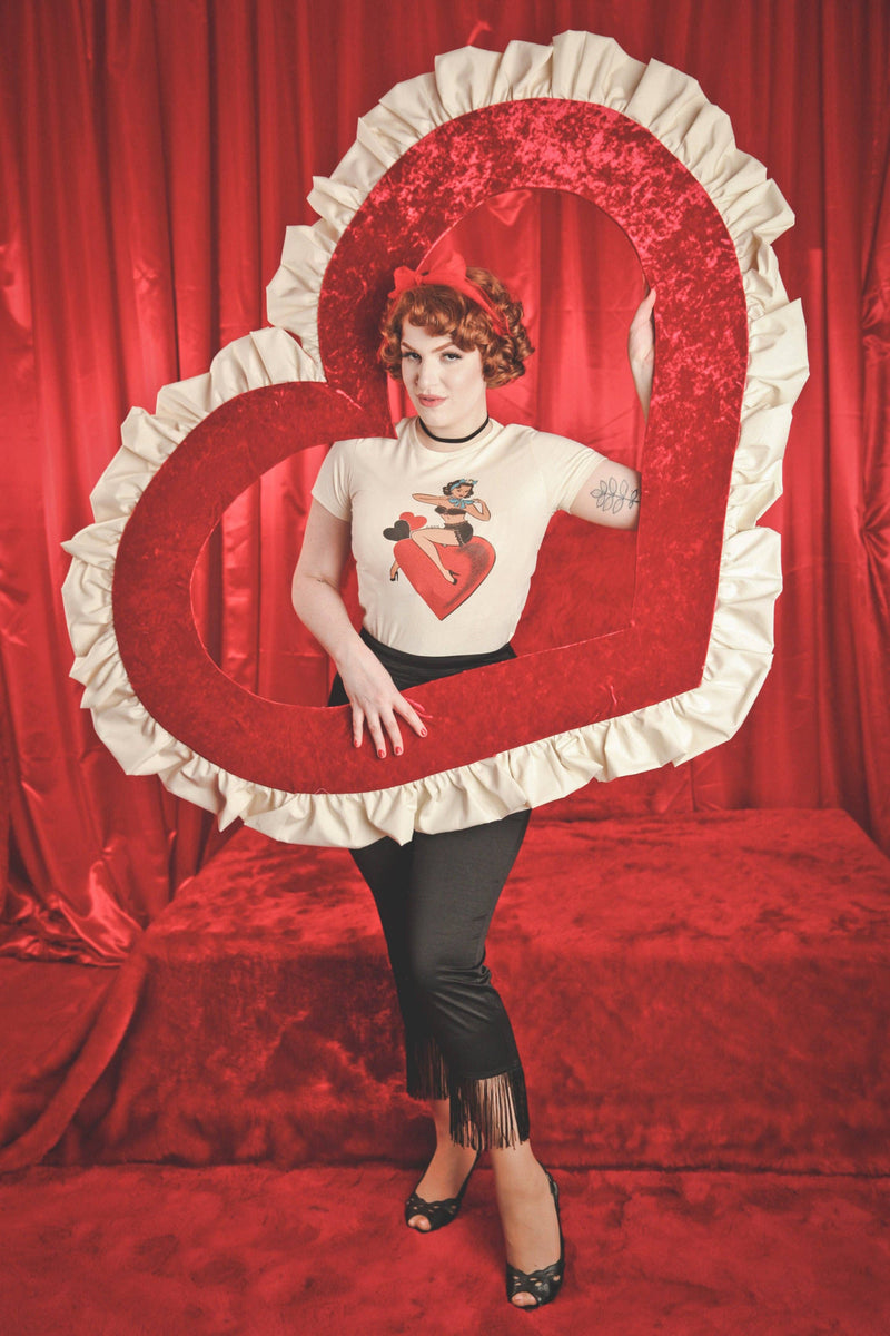 Quirks! All My Love Fitted Tee in Ivory