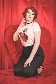 Quirks! All My Love Fitted Tee in Ivory