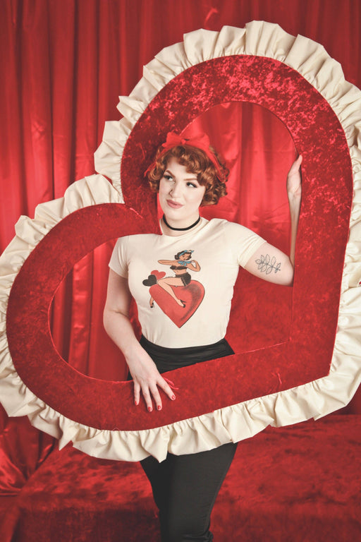 Quirks! All My Love Fitted Tee in Ivory