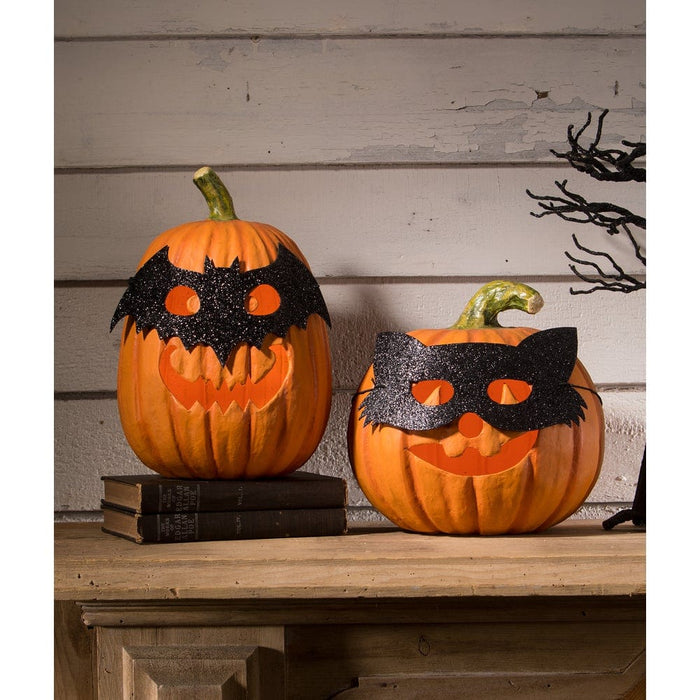 Quirks! Bethany Lowe Halloween Bat Masquerade Pumpkin by Bethany Lowe Designs