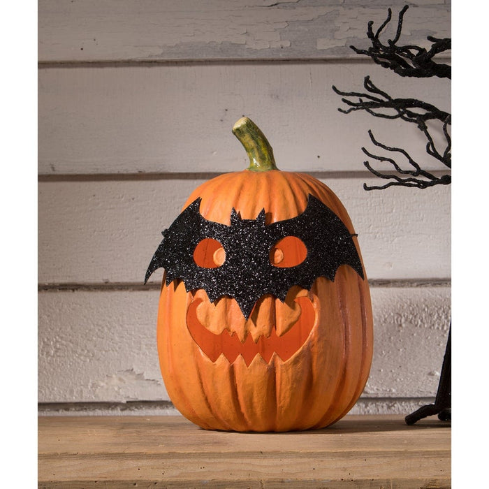 Quirks! Bethany Lowe Halloween Bat Masquerade Pumpkin by Bethany Lowe Designs